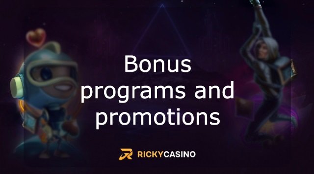 Bonus programs and promotions Ricky Casino