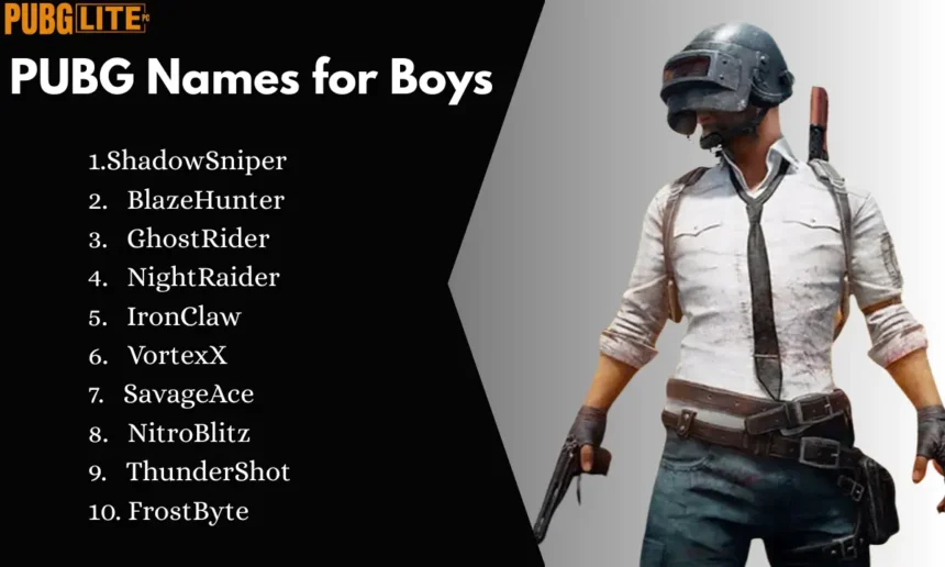 PUBG Names for Boys